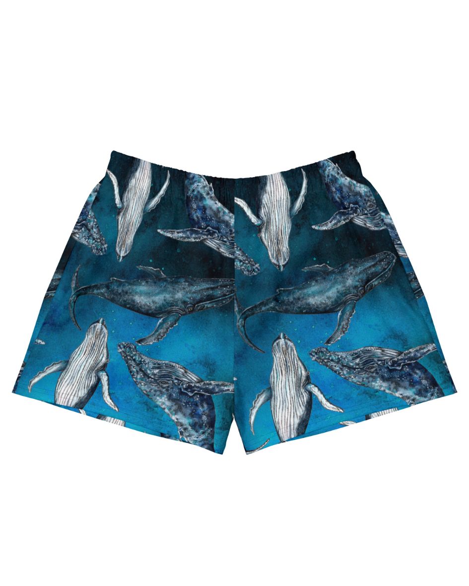 Humpback Whale Women’s Recycled Athletic Shorts