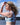 Manta ray swim sports bra by Rachel Brooks art