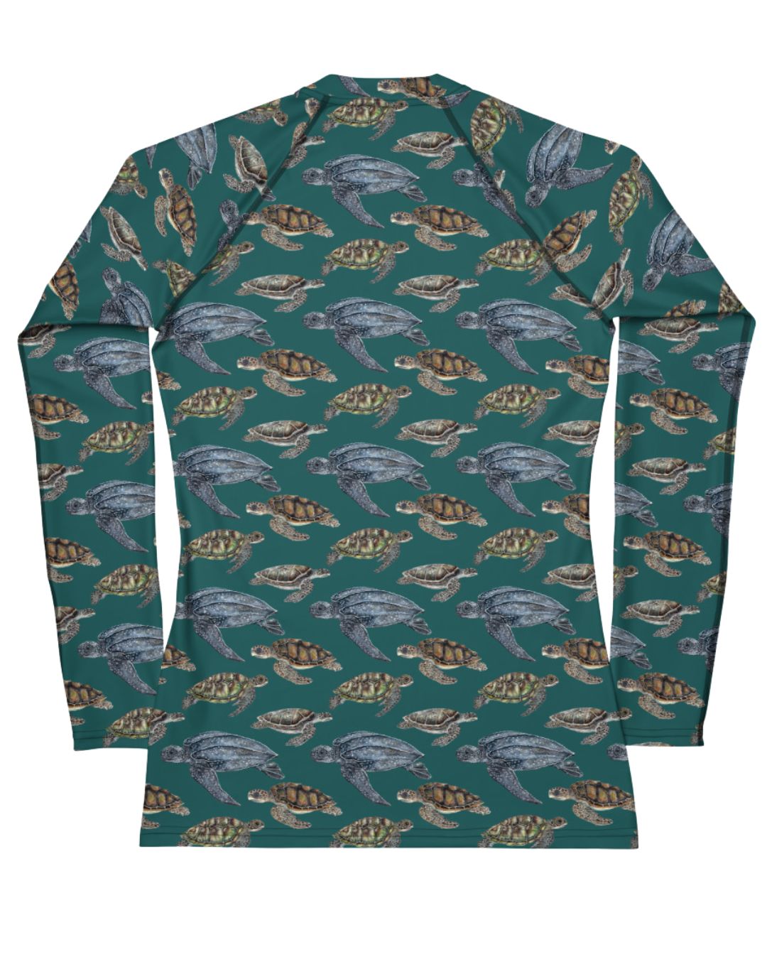Turtle Rash Guard Sea Turtle Women's Rash Guard – Rachel Brooks Art