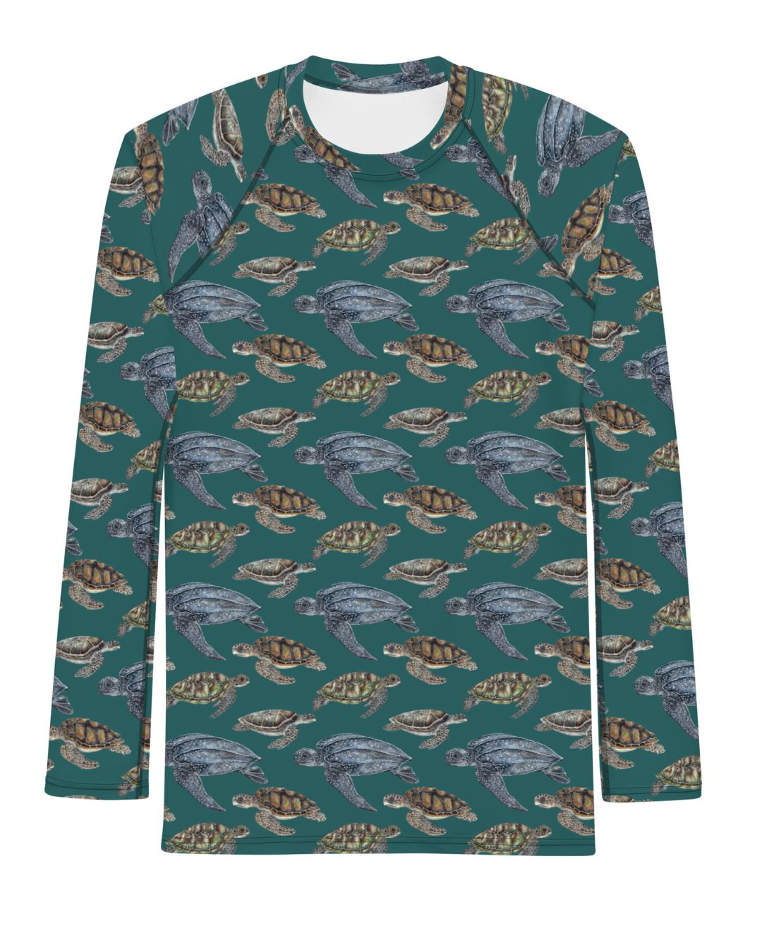 Turtle Rash Guard Sea Turtle Men's Rash Guard – Rachel Brooks Art