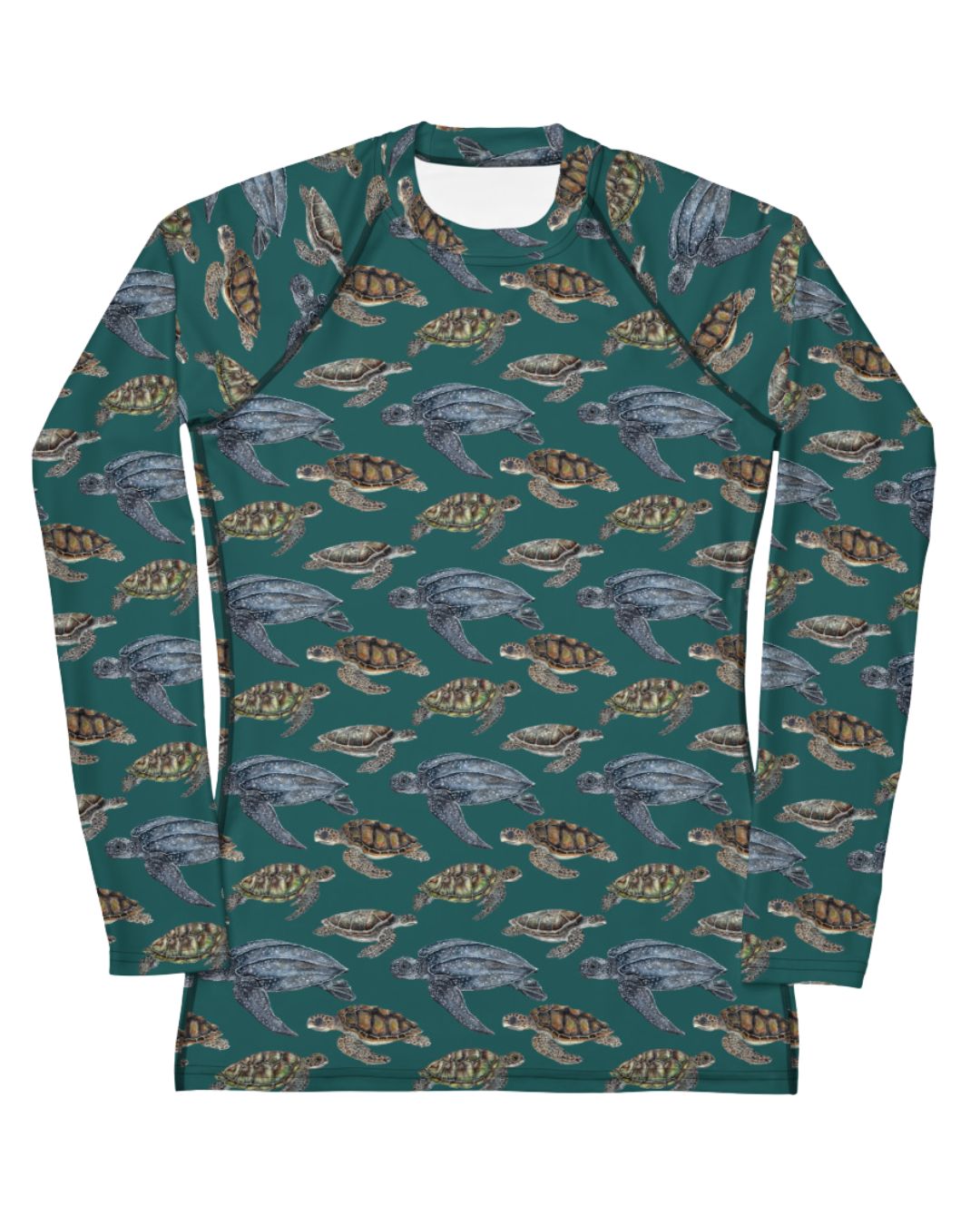 Turtle Rash Guard Sea Turtle Women's Rash Guard – Rachel Brooks Art