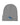 Humpback whale embroidered beanie - Gray beanie with a blue whale design on a white background